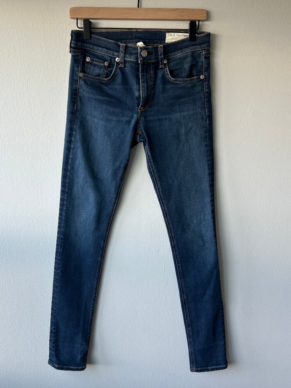Rag & Bone Skinny Jeans Women Size 27 Bedford Wash Mid Rise Stretch Denim - Picture 2 of 11